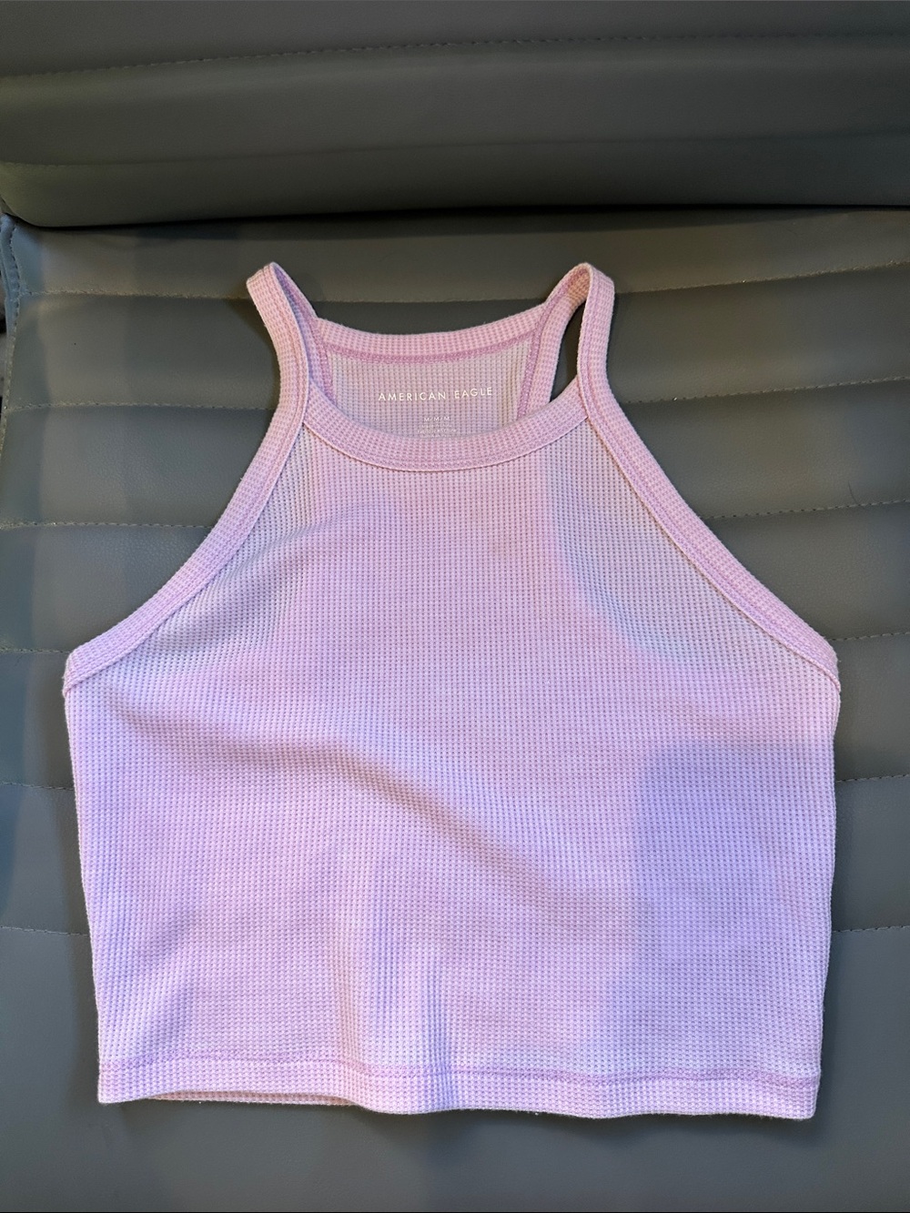 American Eagle Outfitters Lavender Ribbed Halter Crop Top NWOT size medium